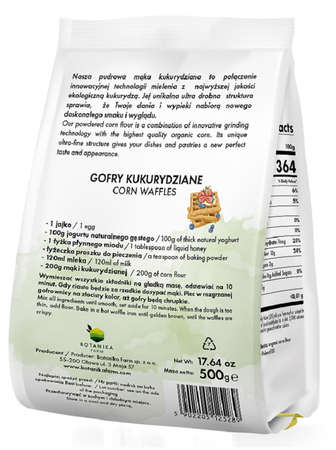 Glutenfreies Maismehl, gemahlenes Mehl EKOlogical 3kg