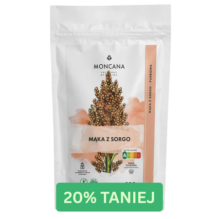 Bezglutenowa mąka z sorgo, mąka pudrowa 500g