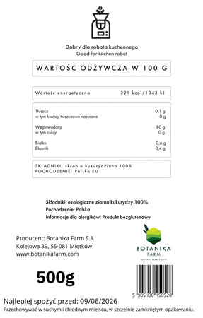 Gluten-free corn starch EKOlogical 500g