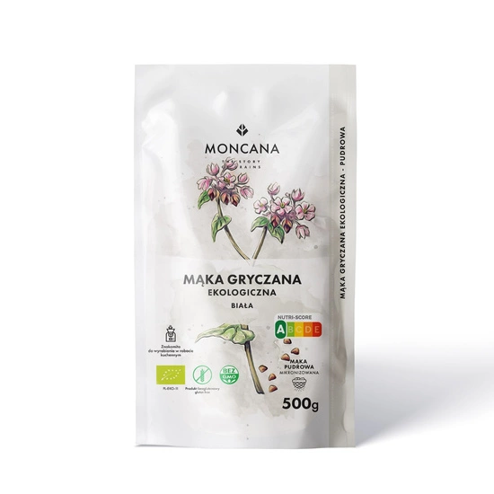Bezglutenowa mąka gryczana - biała, mąka pudrowa EKOlogiczna 20x500g