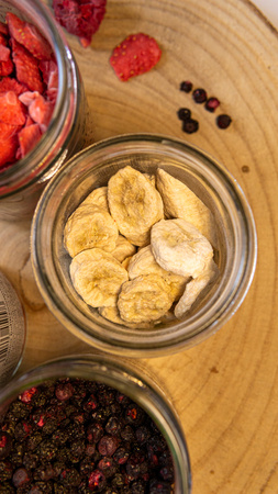 Gefriergetrocknete Bananen 40g-Glas