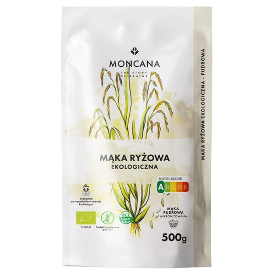 Bezglutenowa mąka ryżowa, EKOlogiczna mąka pudrowa 500g
