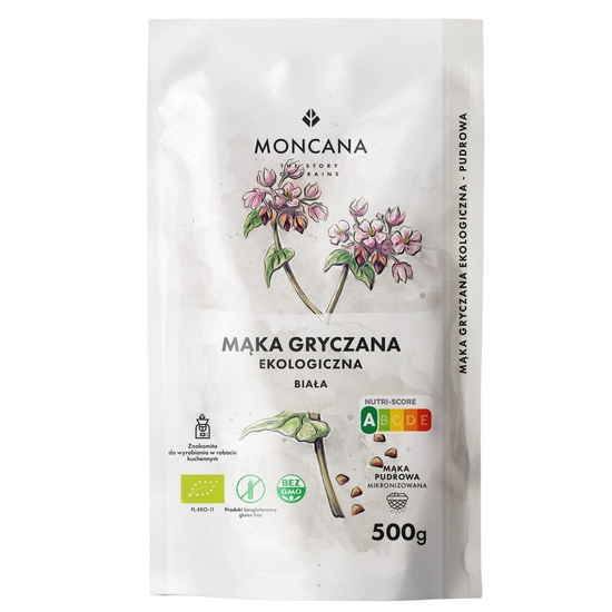 Bezglutenowa mąka gryczana - biała, EKOlogiczna mąka pudrowa 500g