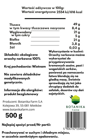 Orzechy nerkowca EKO 500g