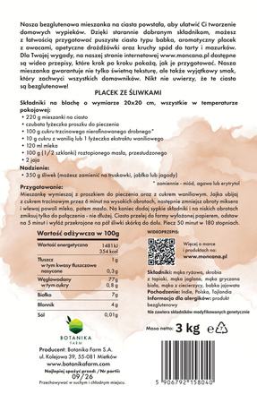 Uniwersalna Mieszanka Mąk na Ciasta - Bezglutenowa 3 kg