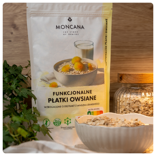 Owsianka Funkcjonalna – Bezglutenowe Płatki Owsiane z Mniszkiem Lekarskim 